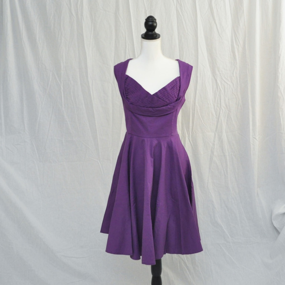 Retro Purple Cocktail Dress